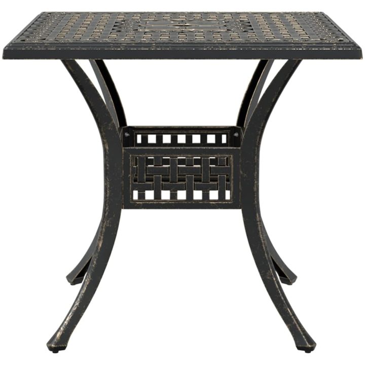 Trädgårdsbord brons 80x80x75 cm gjuten aluminium vidaXL – bild 5