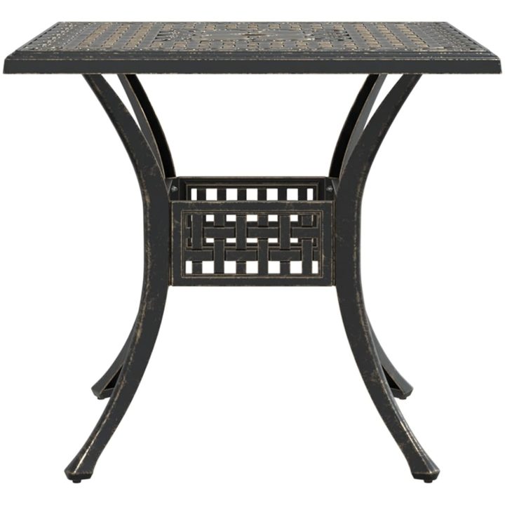 Trädgårdsbord brons 80x80x75 cm gjuten aluminium vidaXL – bild 6