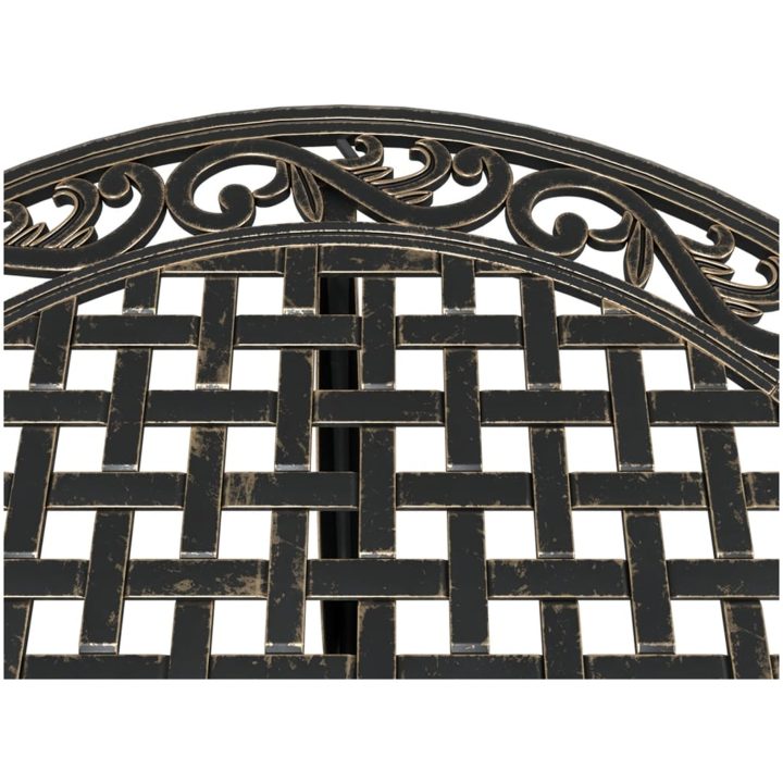 Trädgårdsbord brons ⌀90x75 cm gjuten aluminium vidaXL – bild 9