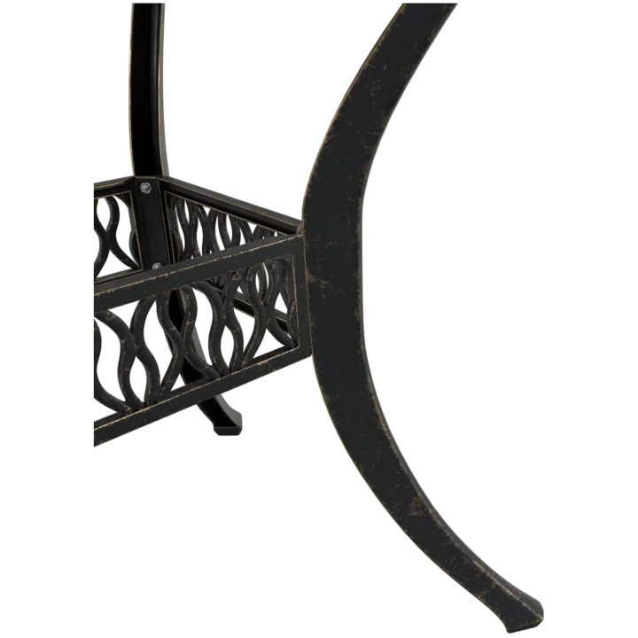 Trädgårdsbord brons ⌀90x75 cm gjuten aluminium vidaXL – bild 10