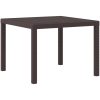 Trädgårdsbord Brun 100x100x73 cm Poly Rattan vidaXL Fyrkantig 1 m – miniatyr 2