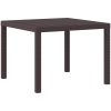 Trädgårdsbord Brun 100x100x73 cm Poly Rattan vidaXL Fyrkantig 1 m – miniatyr 4