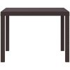 Trädgårdsbord Brun 100x100x73 cm Poly Rattan vidaXL Fyrkantig 1 m – miniatyr 5
