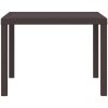 Trädgårdsbord Brun 100x100x73 cm Poly Rattan vidaXL Fyrkantig 1 m – miniatyr 6