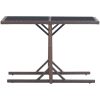 Trädgårdsbord brun 110x53x72 cm glas och konstrotting vidaXL – miniatyr 2