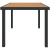 Trädgårdsbord brun 140x90x74 cm aluminium och WPC vidaXL – miniatyr 3