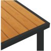 Trädgårdsbord brun 140x90x74 cm aluminium och WPC vidaXL – miniatyr 4