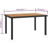 Trädgårdsbord brun 140x90x74 cm aluminium och WPC vidaXL – miniatyr 5
