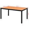 Trädgårdsbord brun 150x90x74 cm aluminium och WPC vidaXL 150 x 90 cm – miniatyr 3