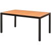 Trädgårdsbord brun 150x90x74 cm aluminium och WPC vidaXL 150 x 90 cm – miniatyr 1