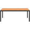 Trädgårdsbord brun 185x90x74 cm aluminium och WPC vidaXL 185 x 90 cm – miniatyr 2