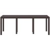 Trädgårdsbord brun 200x100x73 cm konstrotting vidaXL Stor – miniatyr 5