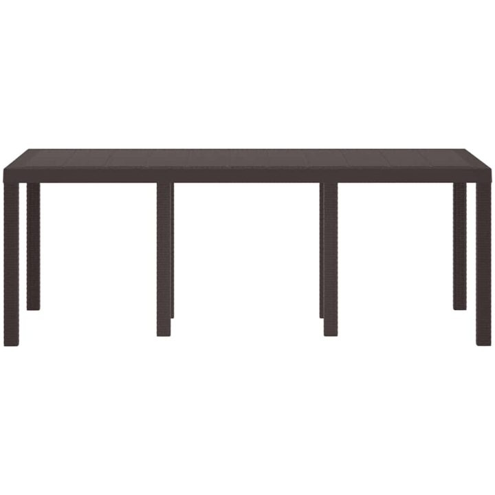 Trädgårdsbord brun 200x100x73 cm konstrotting vidaXL Stor – bild 5