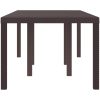 Trädgårdsbord brun 200x100x73 cm konstrotting vidaXL Stor – miniatyr 6