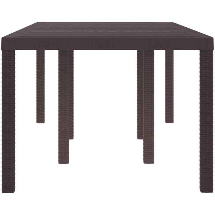 Trädgårdsbord brun 200x100x73 cm konstrotting vidaXL Stor – bild 6