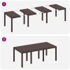 Trädgårdsbord brun 200x100x73 cm konstrotting vidaXL Stor – miniatyr 10