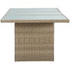 Trädgårdsbord brun 200x100x74 cm glas och konstrotting vidaXL – miniatyr 3