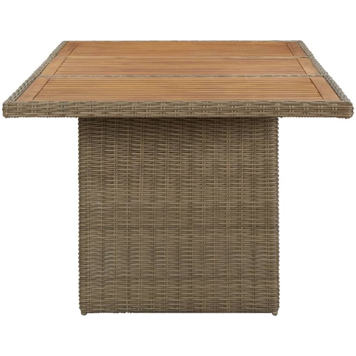 Trädgårdsbord brun 200x100x74 cm konstrotting vidaXL – bild 3