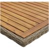 Trädgårdsbord brun 200x100x74 cm konstrotting vidaXL – miniatyr 4
