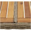 Trädgårdsbord brun 200x100x74 cm konstrotting vidaXL – miniatyr 5