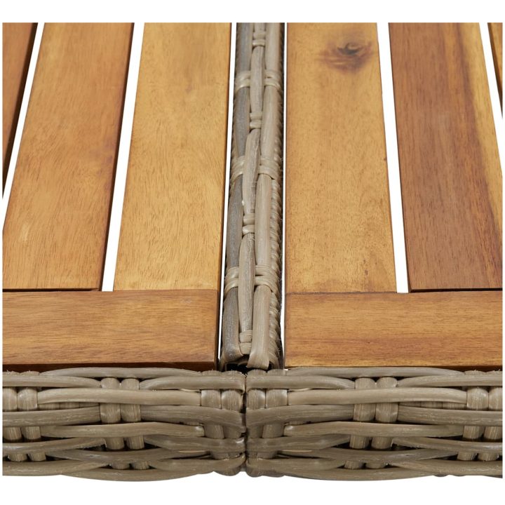 Trädgårdsbord brun 200x100x74 cm konstrotting vidaXL – bild 5