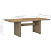 Trädgårdsbord brun 200x100x74 cm konstrotting vidaXL – miniatyr 6