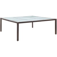 Trädgårdsbord brun 200x200x74 cm konstrotting vidaXL