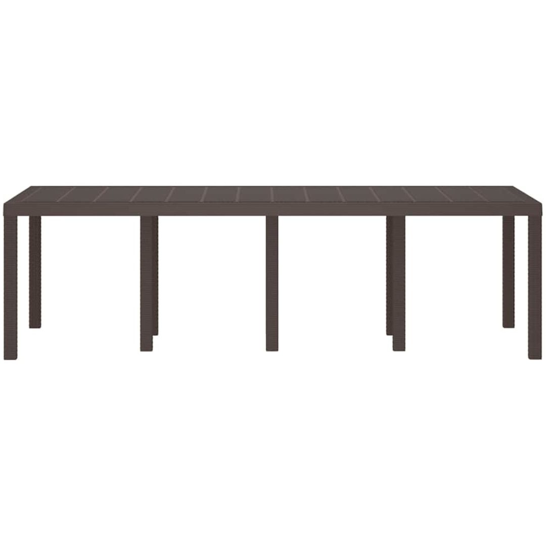Trädgårdsbord brun 250x100x73 cm konstrotting vidaXL Stor – bild 4