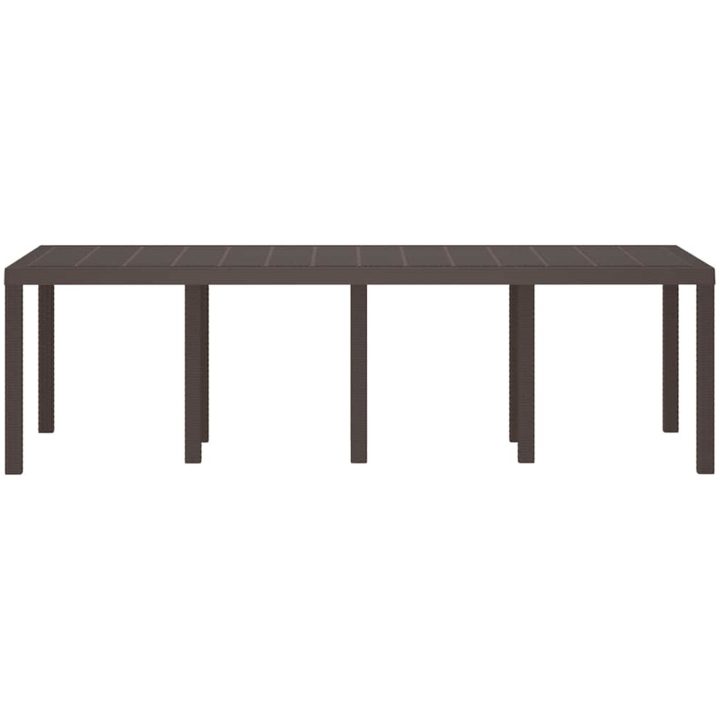 Trädgårdsbord brun 250x100x73 cm konstrotting vidaXL Stor – bild 4