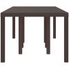 Trädgårdsbord brun 250x100x73 cm konstrotting vidaXL Stor – miniatyr 5