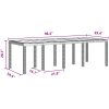 Trädgårdsbord brun 250x100x73 cm konstrotting vidaXL Stor – miniatyr 9