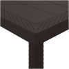 Trädgårdsbord Brun 400x100x73 cm Poly Rattan vidaXL 4 meter – miniatyr 12