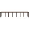 Trädgårdsbord Brun 400x100x73 cm Poly Rattan vidaXL 4 meter – miniatyr 6