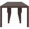 Trädgårdsbord Brun 400x100x73 cm Poly Rattan vidaXL 4 meter – miniatyr 7