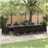 Trädgårdsbord Brun 400x100x73 cm Poly Rattan vidaXL 4 meter – miniatyr 1