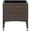 Trädgårdsbord brun 40x40x45 cm konstrotting vidaXL – miniatyr 2