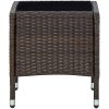 Trädgårdsbord brun 40x40x45 cm konstrotting vidaXL – miniatyr 3