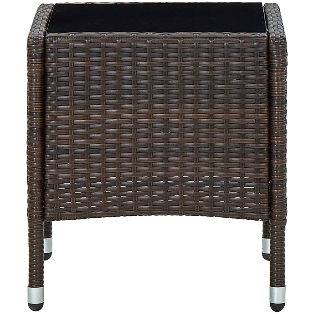 Trädgårdsbord brun 40x40x45 cm konstrotting vidaXL – bild 3