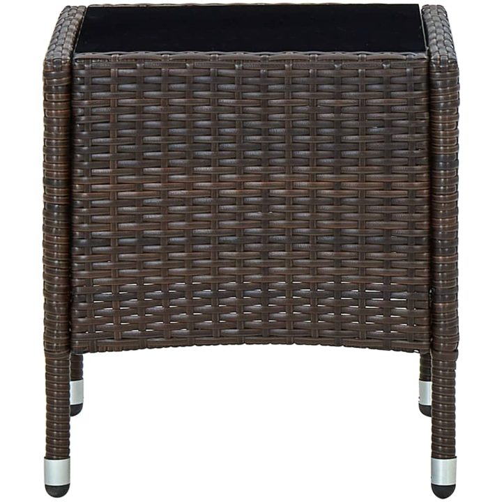 Trädgårdsbord brun 40x40x45 cm konstrotting vidaXL – bild 3
