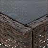 Trädgårdsbord brun 40x40x45 cm konstrotting vidaXL – miniatyr 4