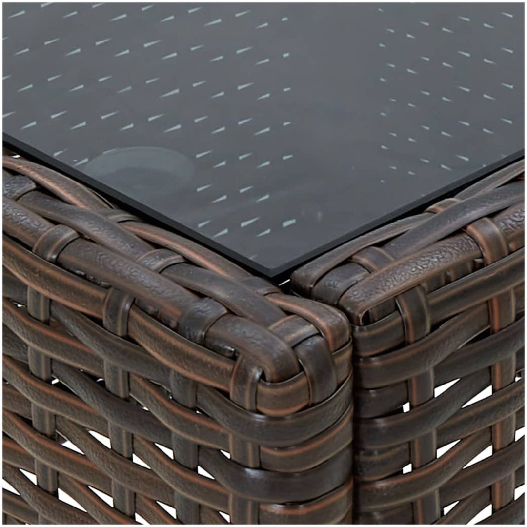 Trädgårdsbord brun 40x40x45 cm konstrotting vidaXL – bild 4