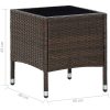 Trädgårdsbord brun 40x40x45 cm konstrotting vidaXL – miniatyr 5
