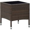 Trädgårdsbord brun 40x40x45 cm konstrotting vidaXL – miniatyr 1