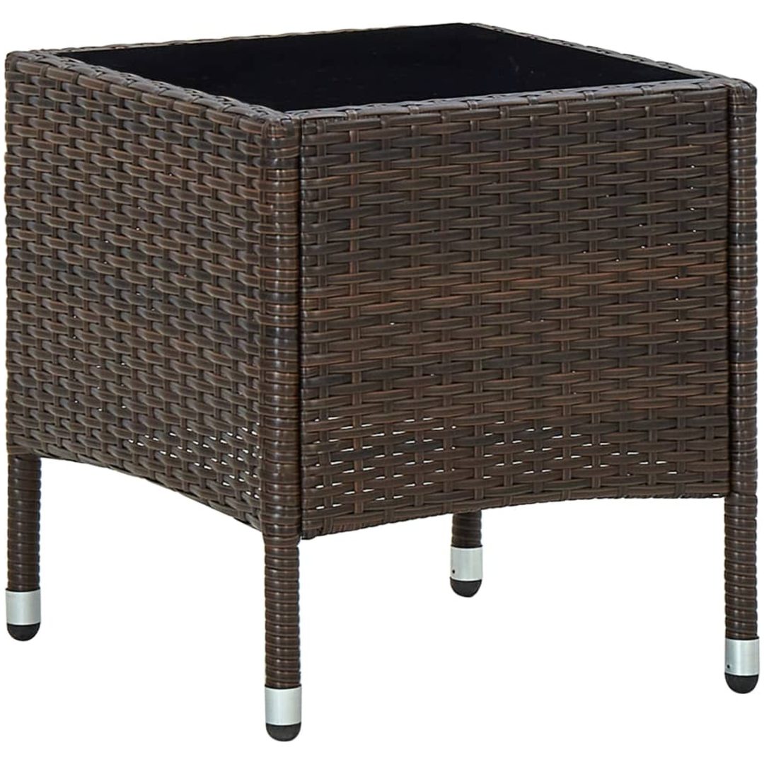 Trädgårdsbord brun 40x40x45 cm konstrotting vidaXL