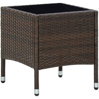 Trädgårdsbord brun 40x40x45 cm konstrotting vidaXL