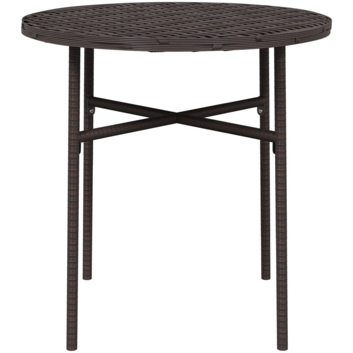 Trädgårdsbord brun 45 cm konstrotting vidaXL – bild 3