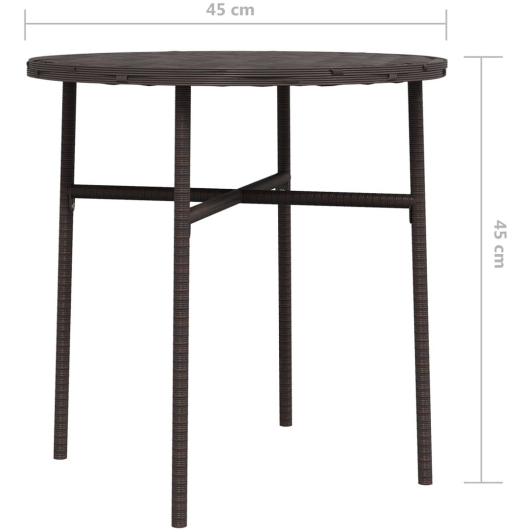 Trädgårdsbord brun 45 cm konstrotting vidaXL – bild 6