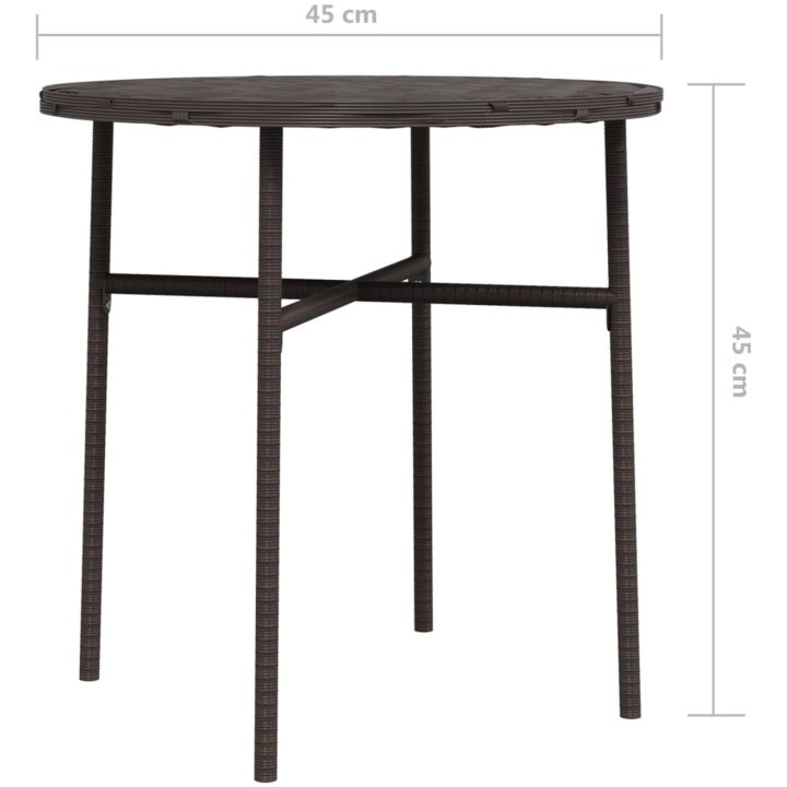 Trädgårdsbord brun 45 cm konstrotting vidaXL – bild 6