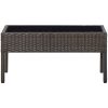 Trädgårdsbord brun 75x40x37 cm konstrotting vidaXL – miniatyr 2