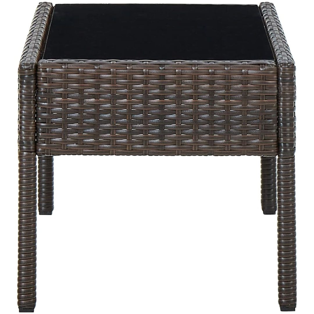 Trädgårdsbord brun 75x40x37 cm konstrotting vidaXL – bild 3